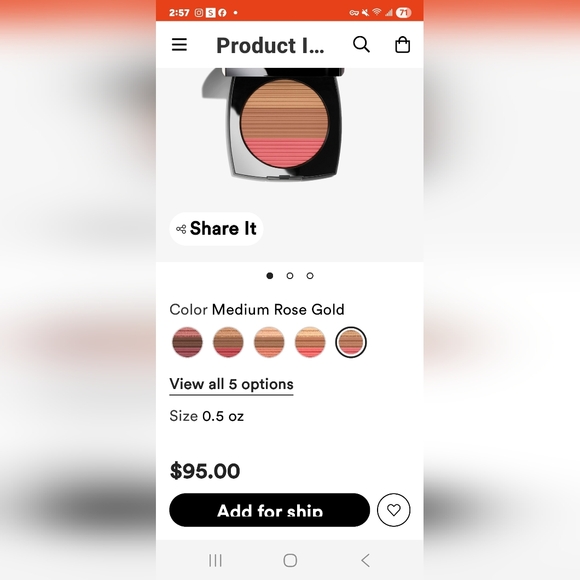 CHANEL Les Beiges Medium Rose Gold Compact - Picture 3 of 7